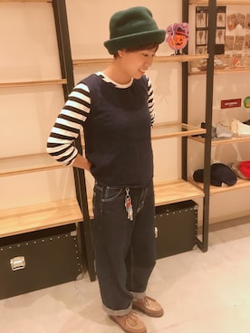 「Paraboot」｜「アイテム（ブーツ）」を使った、14+ イオンモール四條畷店 スタッフさん（レディース・160cm）の秋コーディネート