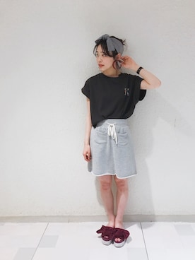 「one after another NICE CLAUP（ワンアフターアナザーナイスクラップ）のアイテム（アクセサリー）」を使った、AZUMIさん（レディース・160cm）の春コーディネート