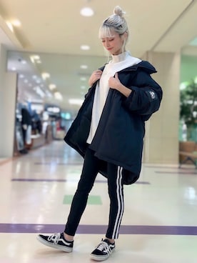 「CAMP7」｜「アイテム（ダウンジャケット/コート）」を使った、erina🥀さん（レディース・164cm）の秋コーディネート