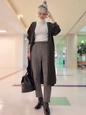 「Right-on（ライトオン）のアイテム（その他アウター）」を使った、erina🥀さん（レディース・164cm）の秋コーディネート