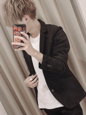 「アイテム（テーラードジャケット）」を使った、こゆきさん（メンズ・175cm・20代）の秋コーディネート