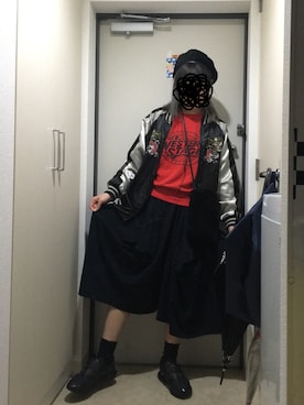「袴パンツ」｜「アイテム（その他アウター）」を使った、とりさん（レディース・165cm）の春コーディネート