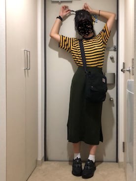 「carhartt」｜「アイテム（ワンピース/ドレス）」を使った、とりさん（レディース・165cm）の秋コーディネート