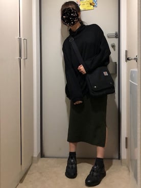 「carhartt」｜「アイテム（ワンピース/ドレス）」を使った、とりさん（レディース・165cm）の秋コーディネート