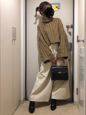 「アイテム（ピアス（両耳用））」を使った、とりさん（レディース・165cm・20代）の冬コーディネート