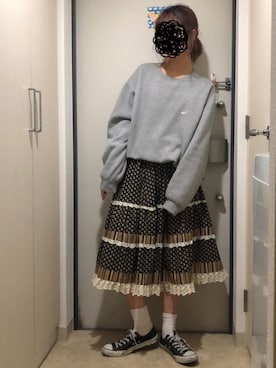 「白ソックス」｜とりさん（レディース・165cm）の冬コーディネート