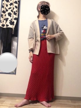 「オーガンジー」｜「アイテム（その他アウター）」を使った、とりさん（レディース・165cm）の夏コーディネート