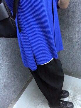 「オムプリッセイッセイミヤケ」｜ごーふぇんゆぇんさん（メンズ・169cm）の夏コーディネート