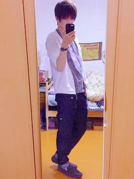 「semantic design（セマンティックデザイン）のアイテム（スニーカー）」を使った、kenさん（メンズ・178cm）の春コーディネート