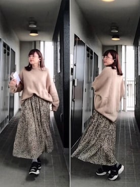 「アイテム（ピアス（両耳用））」を使った、peso ⚐˒˒さん（レディース・153cm・20代）の秋コーディネート