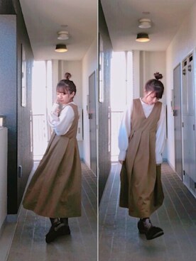 「おだんごヘア」｜peso ⚐˒˒さん（レディース・153cm）の秋コーディネート