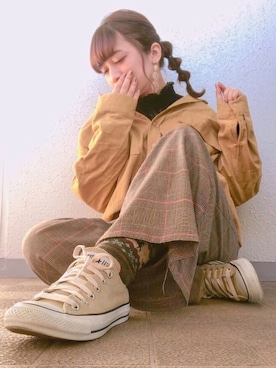 「アイテム（ピアス（両耳用））」を使った、peso ⚐˒˒さん（レディース・153cm・20代）の秋コーディネート