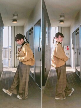 「アイテム（ピアス（両耳用））」を使った、peso ⚐˒˒さん（レディース・153cm・20代）の秋コーディネート