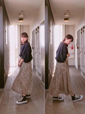 「アイテム（ピアス（両耳用））」を使った、peso ⚐˒˒さん（レディース・153cm・20代）の秋コーディネート