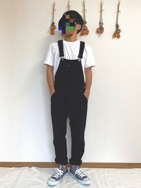 「８(eight)（エイト）のアイテム（オールインワン・サロペット）」を使った、shungo96さん（メンズ・157cm）の夏コーディネート