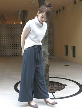 「着やせコーデ」｜COMME CA ISM STAFFさん（レディース・164cm）の夏コーディネート