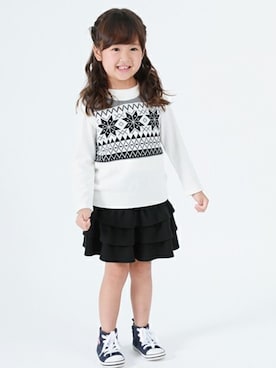 「COMME CA ISM（コムサイズム）のアイテム」を使った、COMME CA ISM STAFFさん（キッズ・110cm）の秋コーディネート