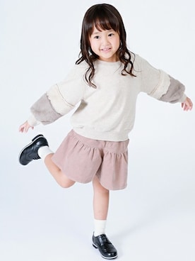 「COMME CA ISM（コムサイズム）のアイテム」を使った、COMME CA ISM STAFFさん（キッズ・111cm）の秋コーディネート