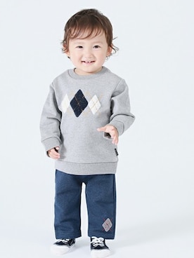 「COMME CA ISM（コムサイズム）のアイテム」を使った、COMME CA ISM STAFFさん（キッズ・79cm）の秋コーディネート