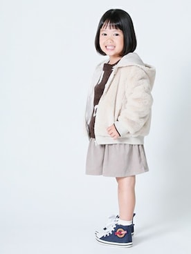 「COMME CA ISM（コムサイズム）のアイテム（ジャケット/アウター）」を使った、COMME CA ISM STAFFさん（キッズ・104cm）の秋コーディネート