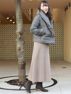 「COMME CA ISM（コムサイズム）のアイテム（ダウンジャケット/コート）」を使った、COMME CA ISM STAFFさん（レディース・164cm）の冬コーディネート