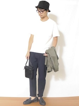 「コムサコミューン」｜「アイテム（ジャケット/アウター）」を使った、COMME CA ISM STAFFさん（メンズ・173cm）の夏コーディネート
