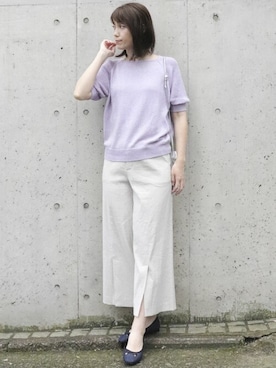 「シャーベットカラー」｜COMME CA ISM STAFFさん（レディース・168cm）の夏コーディネート