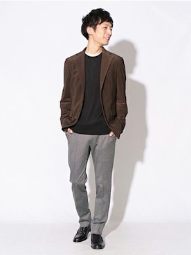 「COMME CA ISM（コムサイズム）のアイテム（フォーマルスーツ/小物）」を使った、COMME CA ISM STAFFさん（メンズ・176cm）の秋コーディネート
