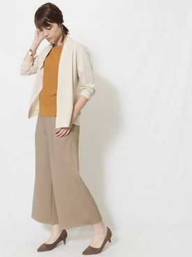 「おとなコーデ」｜「アイテム（アクセサリー）」を使った、COMME CA ISM STAFFさん（レディース・168cm）の秋コーディネート