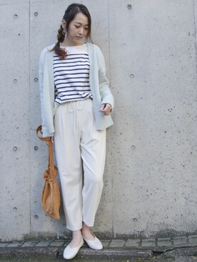 「ONIGIRI（オニギリ）のアイテム」を使った、COMME CA ISM STAFFさん（レディース・164cm）の秋コーディネート