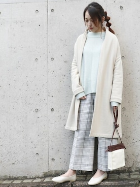 「ONIGIRI（オニギリ）のイヤリング（イヤリング）」を使った、COMME CA ISM STAFFさん（レディース・164cm）の秋コーディネート