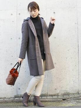 「COMME CA ISM（コムサイズム）のアイテム（その他アウター）」を使った、COMME CA ISM STAFFさん（レディース・168cm）の秋コーディネート