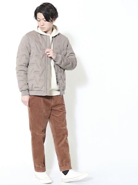 「COMME CA ISM（コムサイズム）のアイテム（ダウンジャケット/コート）」を使った、COMME CA ISM STAFFさん（メンズ・175cm）の秋コーディネート