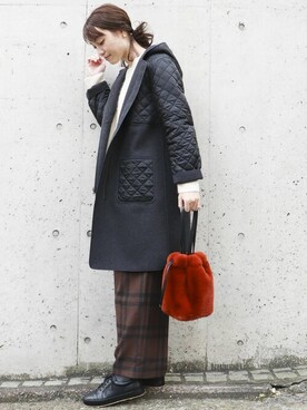 「COMME CA ISM（コムサイズム）のアイテム（その他アウター）」を使った、COMME CA ISM STAFFさん（レディース・168cm）の秋コーディネート
