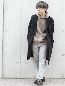 「COMME CA ISM（コムサイズム）のアイテム（ジャケット/アウター）」を使った、COMME CA ISM STAFFさん（メンズ・165cm）の冬コーディネート