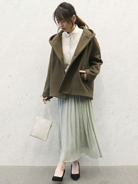 「COMME CA ISM（コムサイズム）のアイテム（その他アウター）」を使った、COMME CA ISM STAFFさん（レディース・164cm）の冬コーディネート