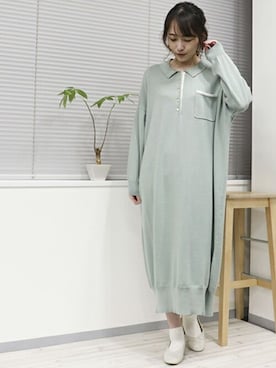 「ONIGIRI（オニギリ）のアイテム」を使った、COMME CA ISM STAFFさん（レディース・164cm）の冬コーディネート