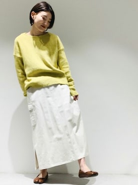 「ONIGIRI（オニギリ）のアイテム」を使った、COMME CA ISM STAFFさん（レディース・152cm）の冬コーディネート