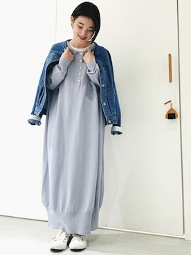 「ONIGIRI（オニギリ）のアイテム（スニーカー）」を使った、COMME CA ISM STAFFさん（レディース・152cm）の春コーディネート