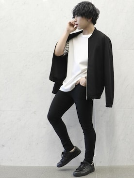 「COMME CA ISM（コムサイズム）のアイテム（ジャケット/アウター）」を使った、COMME CA ISM STAFFさん（メンズ・165cm）の春コーディネート