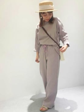 「高島ちぢみ」｜COMME CA ISM STAFFさん（レディース・148cm）の春コーディネート