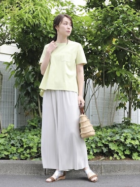 「バックフレア」｜COMME CA ISM STAFFさん（レディース・168cm）の春コーディネート