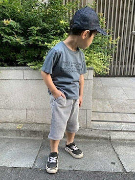 「COMME CA ISM（コムサイズム）のアイテム」を使った、COMME CA ISM STAFFさん（キッズ・104cm）の夏コーディネート