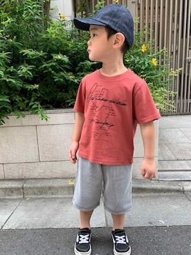 「COMME CA ISM（コムサイズム）のアイテム」を使った、COMME CA ISM STAFFさん（キッズ・104cm）の夏コーディネート