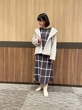 「COMME CA ISM（コムサイズム）のアイテム（その他アウター）」を使った、COMME CA ISM STAFFさん（レディース・163cm）の秋コーディネート