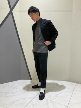 「COMME CA ISM（コムサイズム）のアイテム（ジャケット/アウター）」を使った、COMME CA ISM STAFFさん（メンズ・175cm）の秋コーディネート