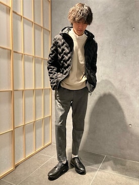 「COMME CA ISM（コムサイズム）のアイテム（ジャケット/アウター）」を使った、COMME CA ISM STAFFさん（メンズ・173cm）の秋コーディネート