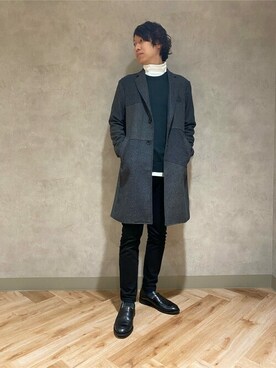 「COMME　CA COMMUNE（コムサコミューン）のアイテム（シューズ）」を使った、COMME CA ISM STAFFさん（メンズ・175cm）の秋コーディネート