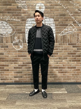 「COMME CA ISM（コムサイズム）のアイテム（ジャケット/アウター）」を使った、COMME CA ISM STAFFさん（メンズ・178cm）の秋コーディネート