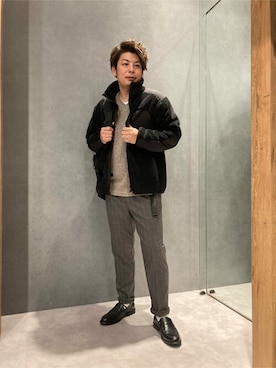「COMME CA ISM（コムサイズム）のアイテム（ジャケット/アウター）」を使った、COMME CA ISM STAFFさん（メンズ・173cm）の秋コーディネート
